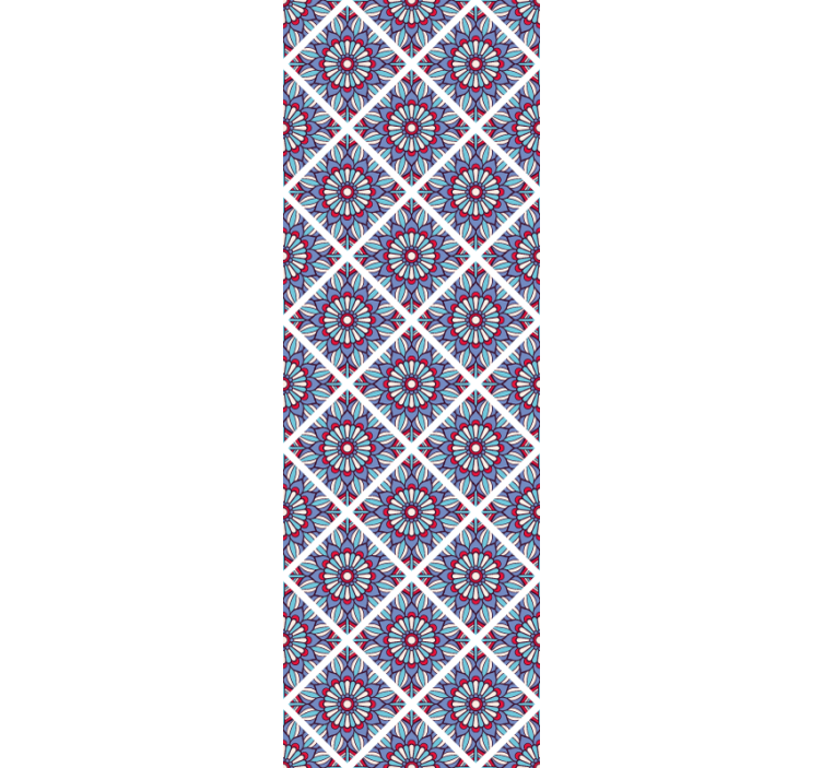 Geometric Botanical Grace floral ornament wallpaper - TenStickers