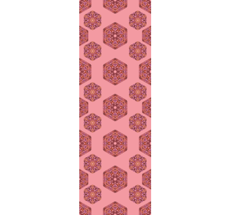 Ornate Hexagons ornamental wallpaper - TenStickers