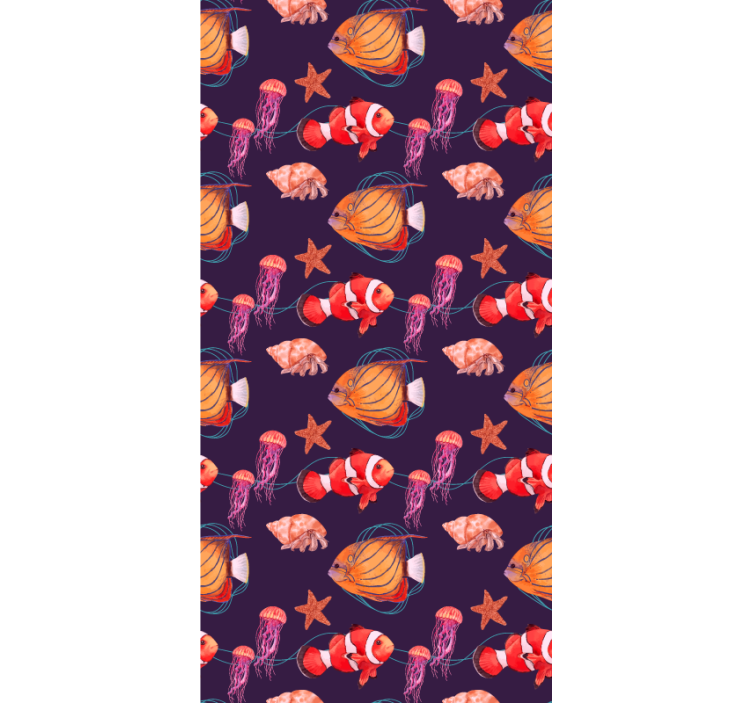Aquatic Life Ensemble fish wallpaper - TenStickers