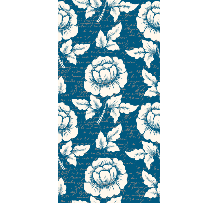 Graceful Botanical Typography floral ornament wallpaper - TenStickers