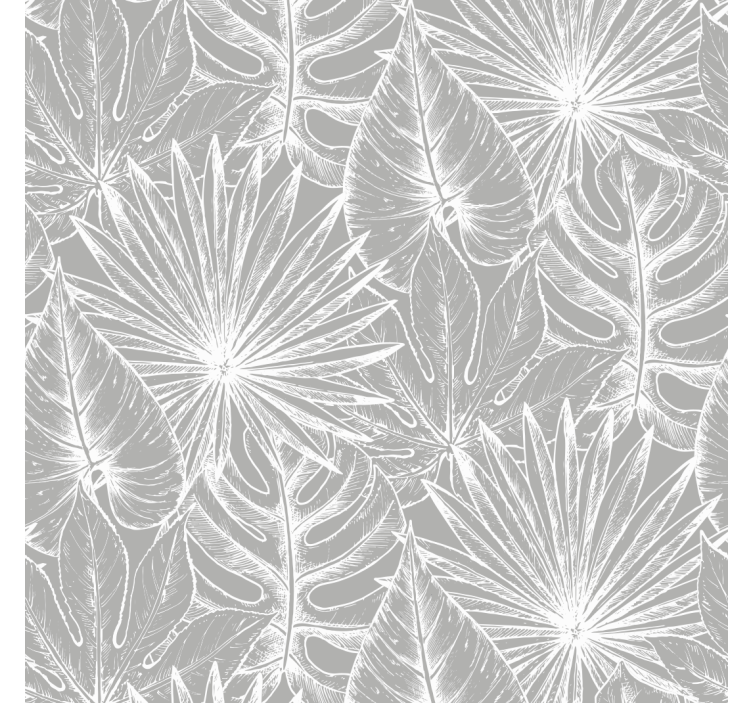 Tropical Foliage Motif leaf wallpaper - TenStickers
