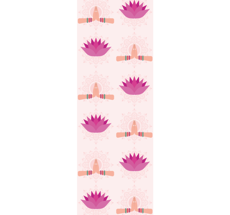 Namaste lotus modern wallpaper - TenStickers