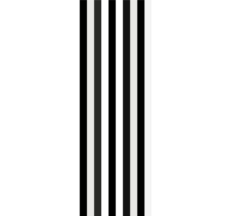Linear Monochrome horizontal striped wallpaper - TenStickers