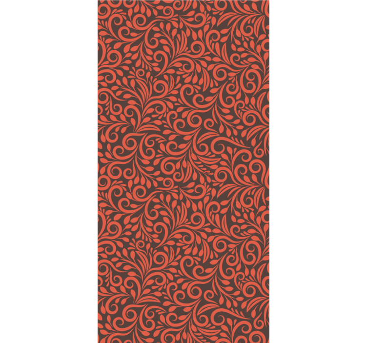 Ornate Swirls floral ornament wallpaper - TenStickers