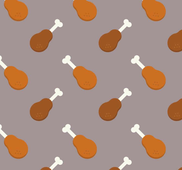 Chicken leg kitchen wallpaper - TenStickers