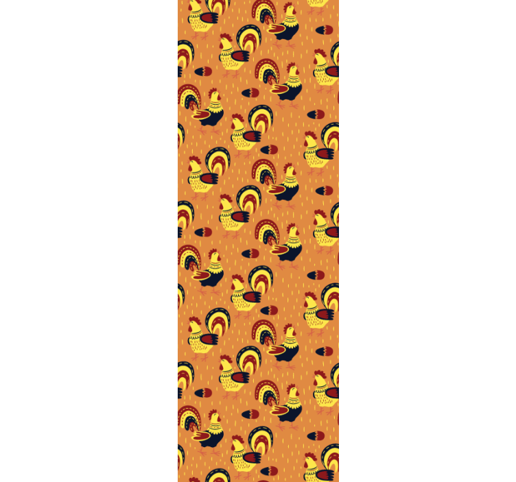 Rooster Pattern animal wallpaper - TenStickers