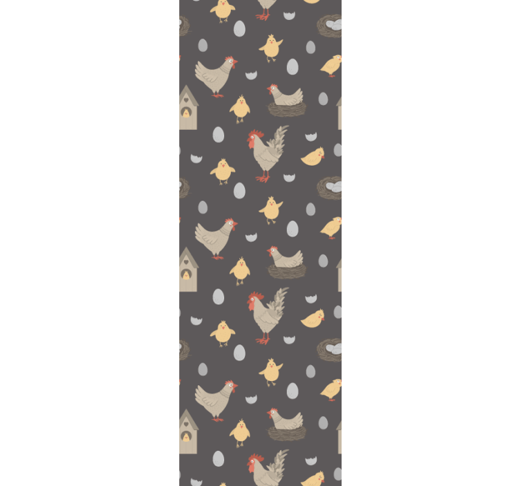 Seamless pattern with funny chick wallpaper - TenStickers