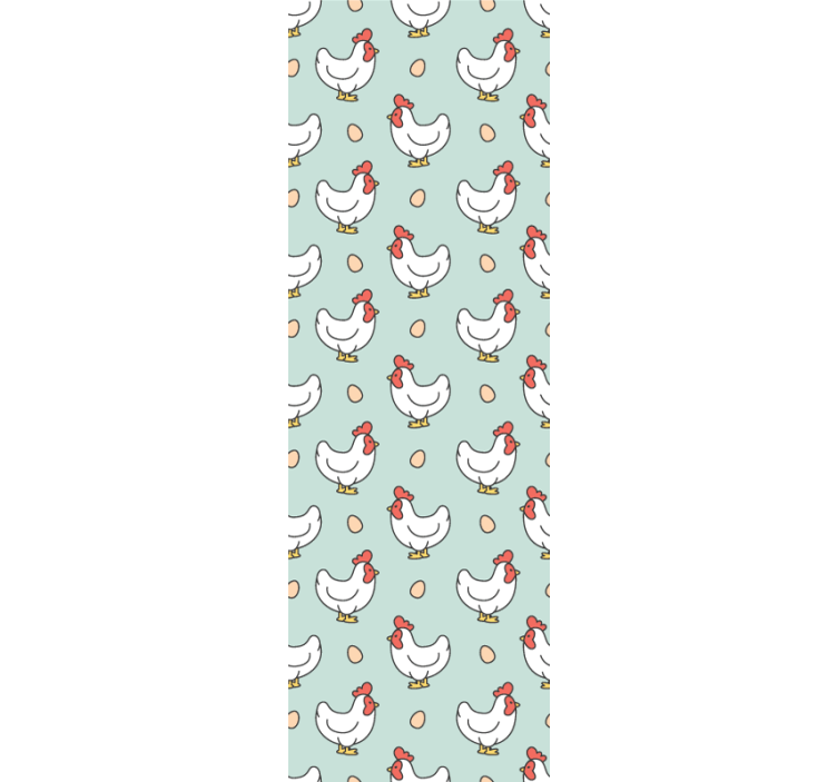 Light colors chicken egg pattern wallpaper - TenStickers