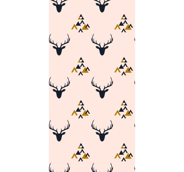 Stag Silhouette Pattern animal wallpaper - TenStickers