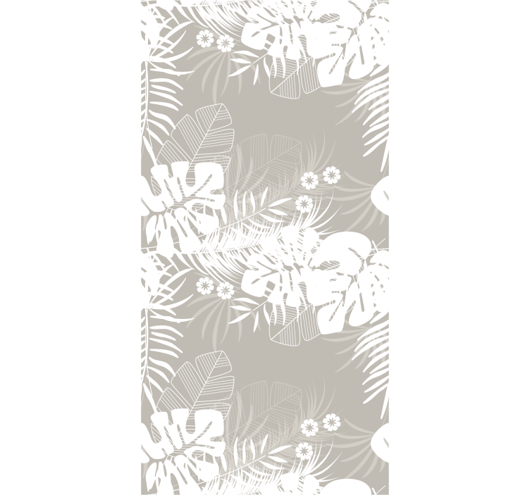 Botanical Silhouette leaf wallpaper - TenStickers