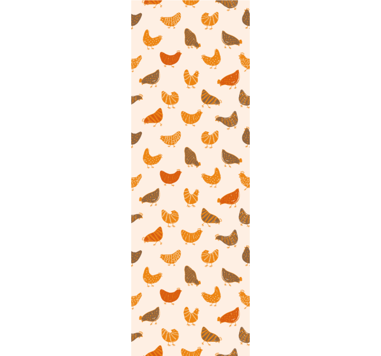 Charming Hen Pattern animal wallpaper - TenStickers