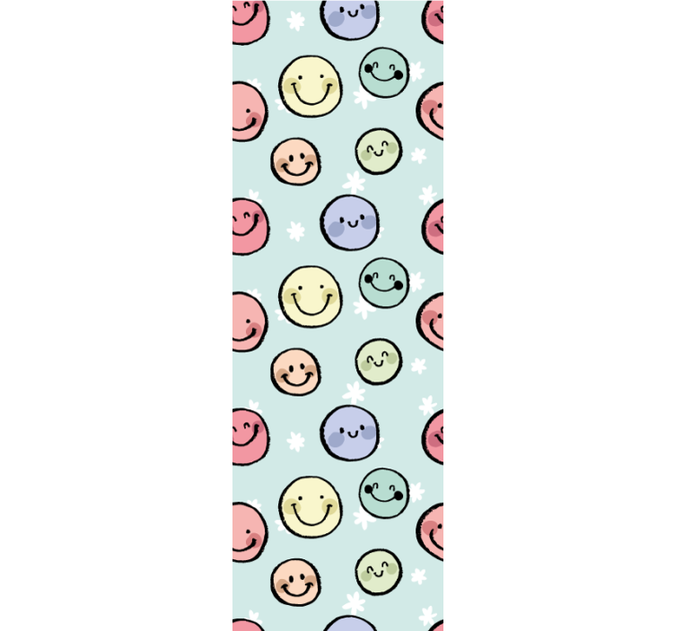 Pastel smile emoticons baby Wallpaper - TenStickers
