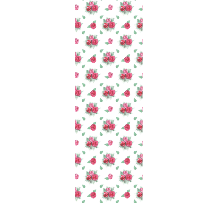 Rose Bouquet Pattern flower wallpaper - TenStickers