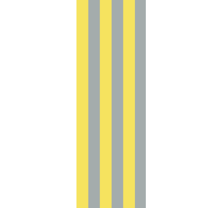 Yellow Gray Stripes horizontal striped wallpaper - TenStickers