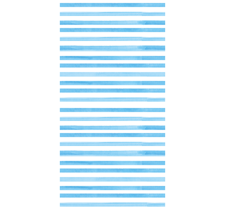 Blue and white motif horizontal striped wallpaper - TenStickers
