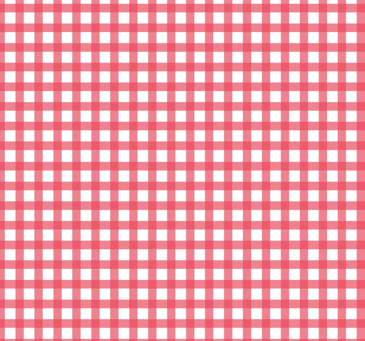 Red checked decoration kitchen wallpaper - TenStickers