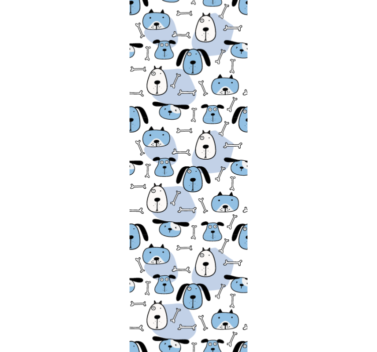 Playful Canine Pattern dogs wallpaper - TenStickers
