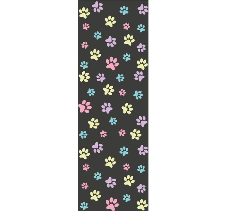 Paw Pattern Motif dogs wallpaper - TenStickers