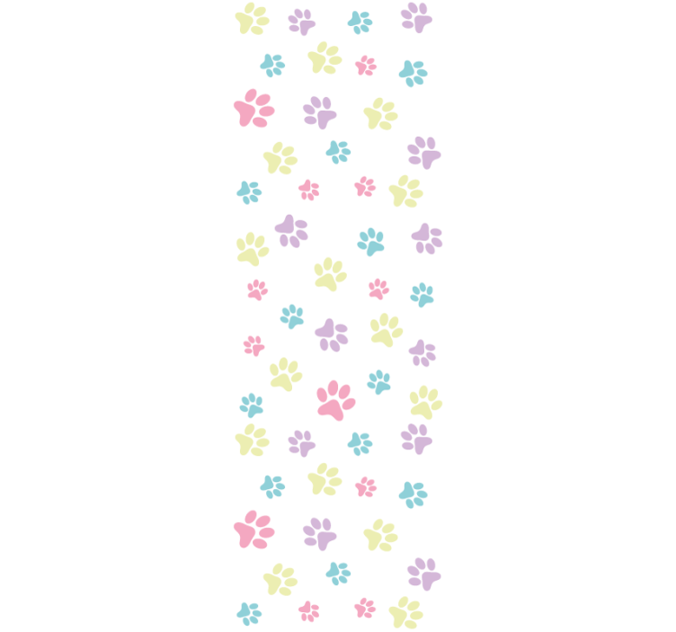 Paw Pattern Play dogs wallpaper - TenStickers