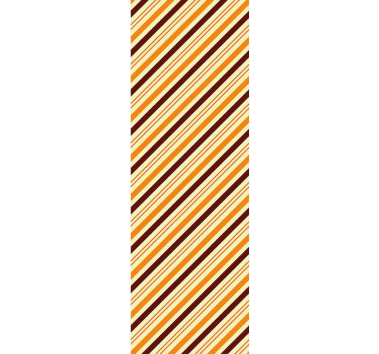 Retro orange and brown pattern wallpaper - TenStickers