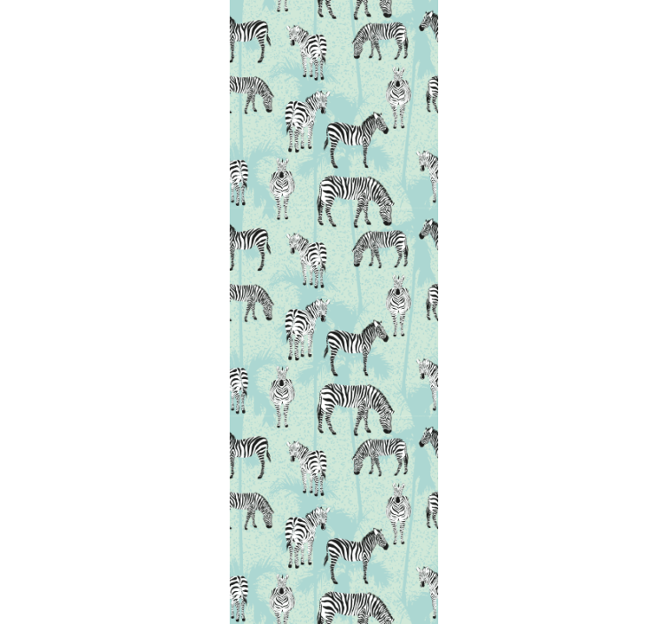 Zebra wallpaper with zebra patterns - TenStickers