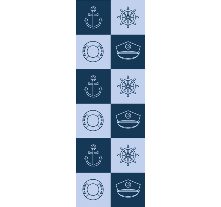 Tile wallpaper nautical tile design - TenStickers