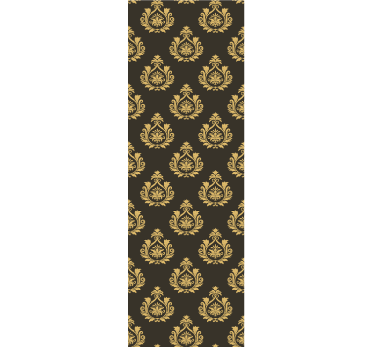 Traditional golden polish Flower Wallpaper - TenStickers