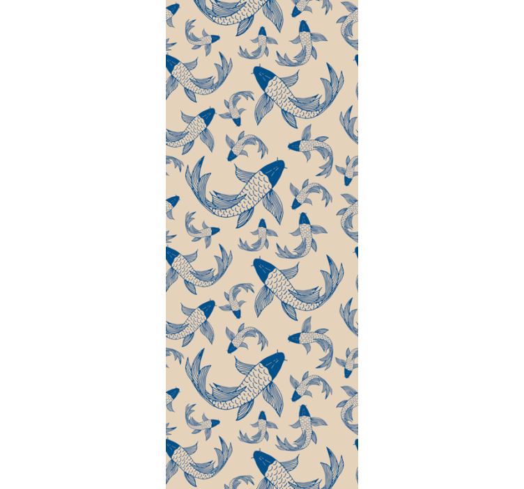 Koi Fish Pattern animal wallpaper - TenStickers