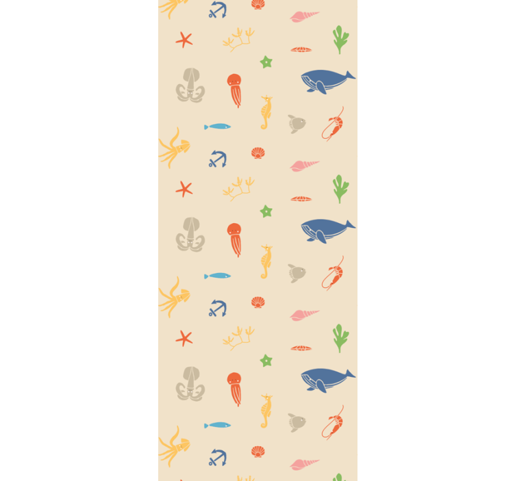 Color-fish light background Childrens Wallpaper - TenStickers