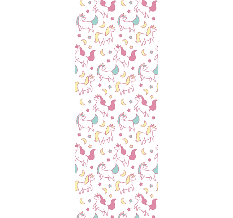 Unicorns Pattern nursery wallpaper - TenStickers