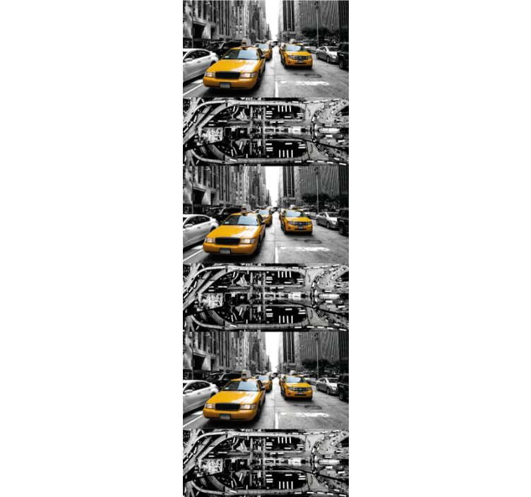 Yellow taxi NYC collage New York wallpaper - TenStickers