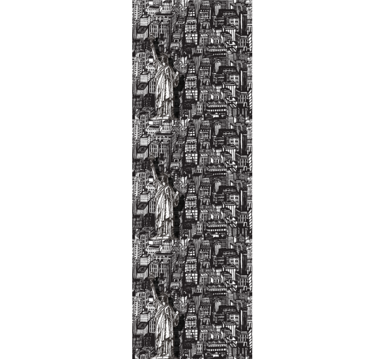 Statue Urban Collage city wallpaper - TenStickers