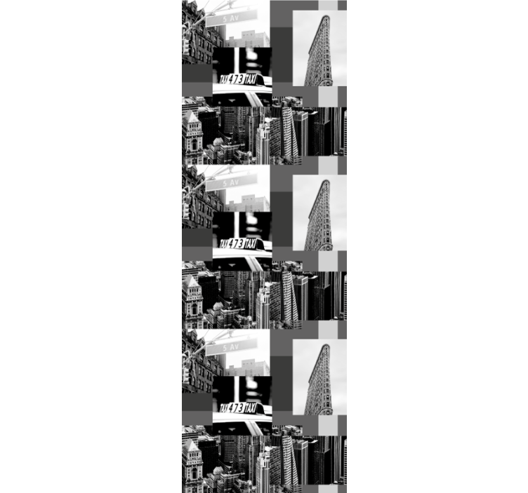 Urban Collage Pattern city wallpaper - TenStickers