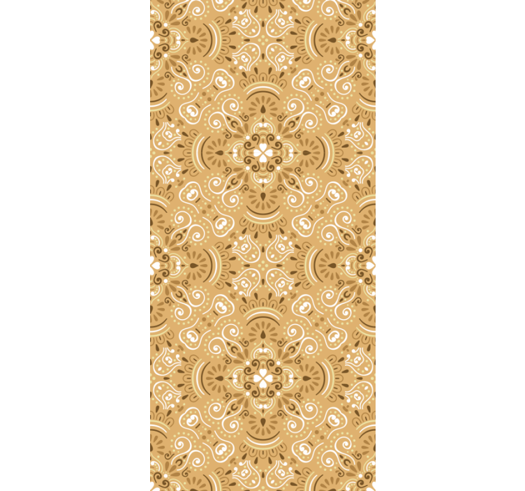 Beige ornamental pattern classic wallpaper - TenStickers