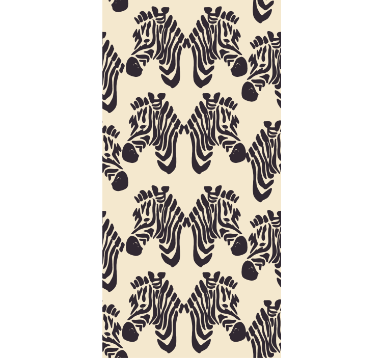 Zebra wallpaper with striped pattern design - TenStickers