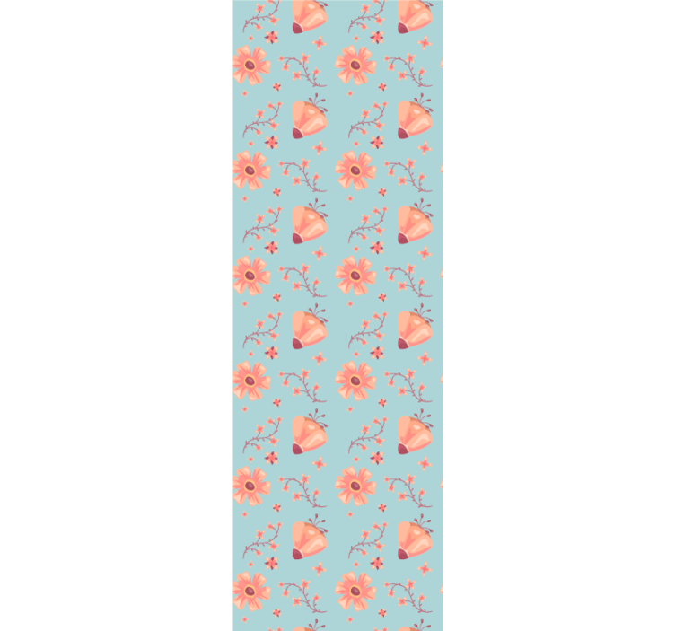Butterfly Floral Pattern flower wallpaper - TenStickers