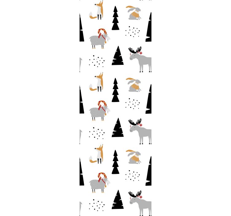 Animal wallpaper festive animal design - TenStickers