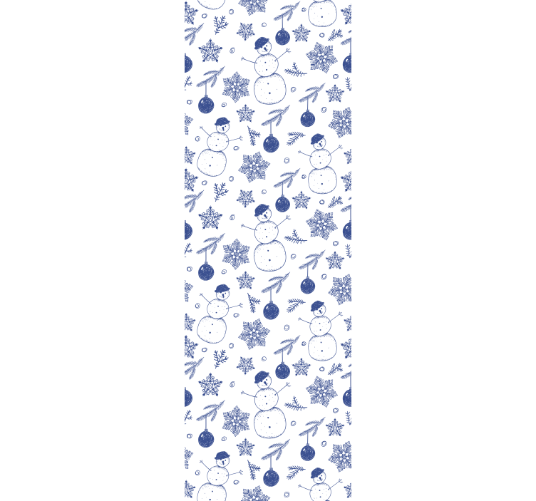 Holiday Snowmen Pattern christmas wallpaper - TenStickers