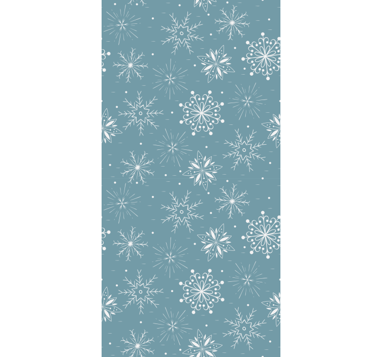 Snowflakes Motif christmas wallpaper - TenStickers
