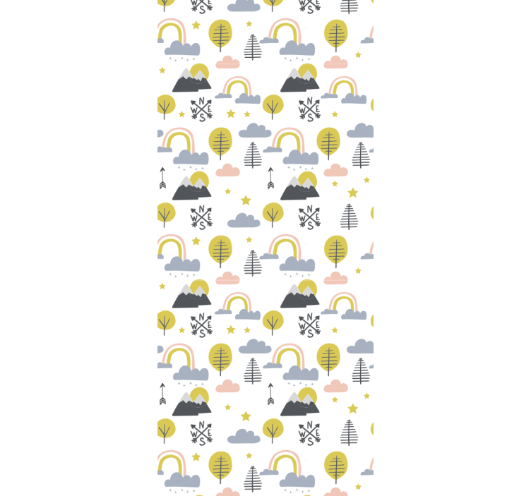 Playful Nature Scene kids wallpaper - TenStickers