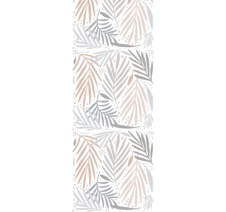 Grey and beige arrangement leaf wallpaper - TenStickers