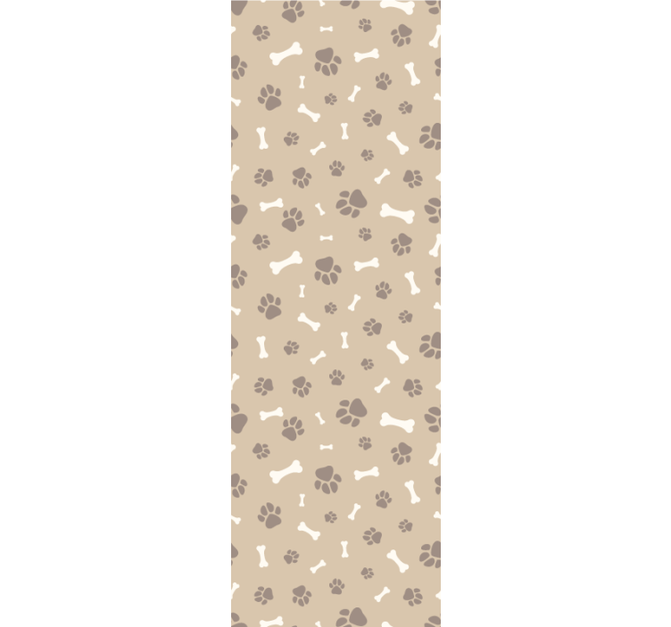 Paw Print & Dog Bone Pattern Children Wallpaper - TenStickers