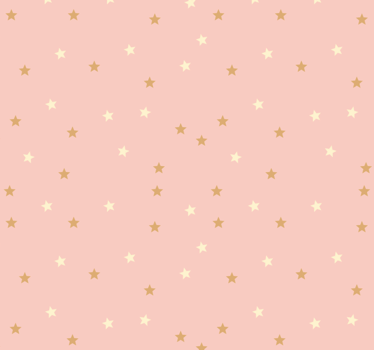 Tiny golden stars on pink Abstract Wallpaper - TenStickers