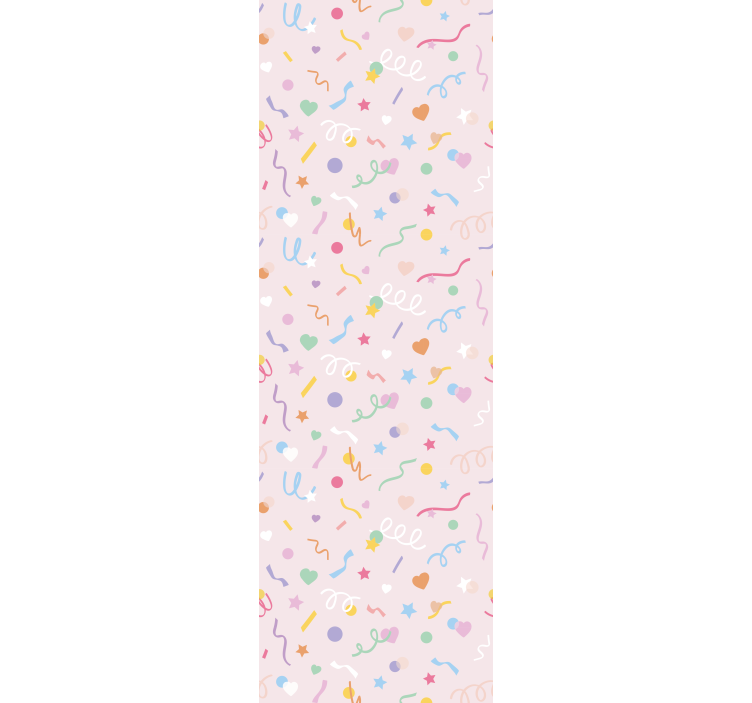 Pattern with cute pastel confetti wallpaper - TenStickers