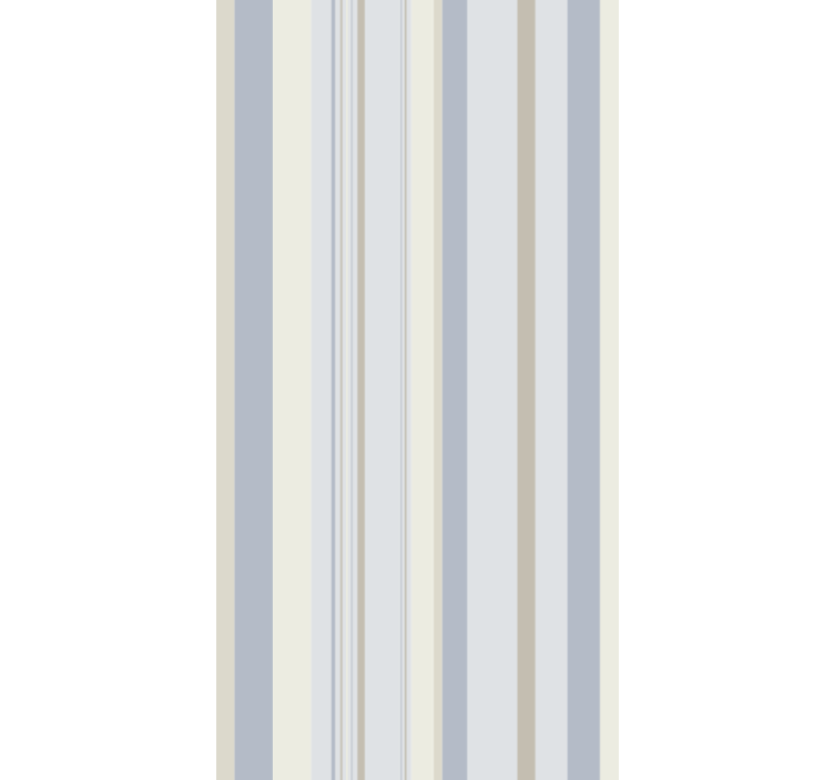 80's blue and beige stripes vintage wallpaper - TenStickers