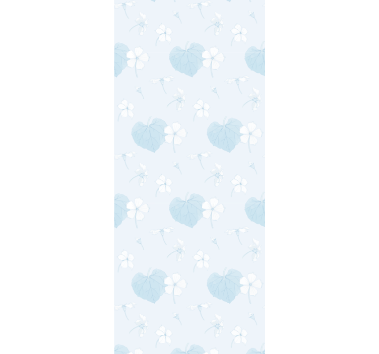 80's scenic floral blue pattern retro  Wallpaper - TenStickers