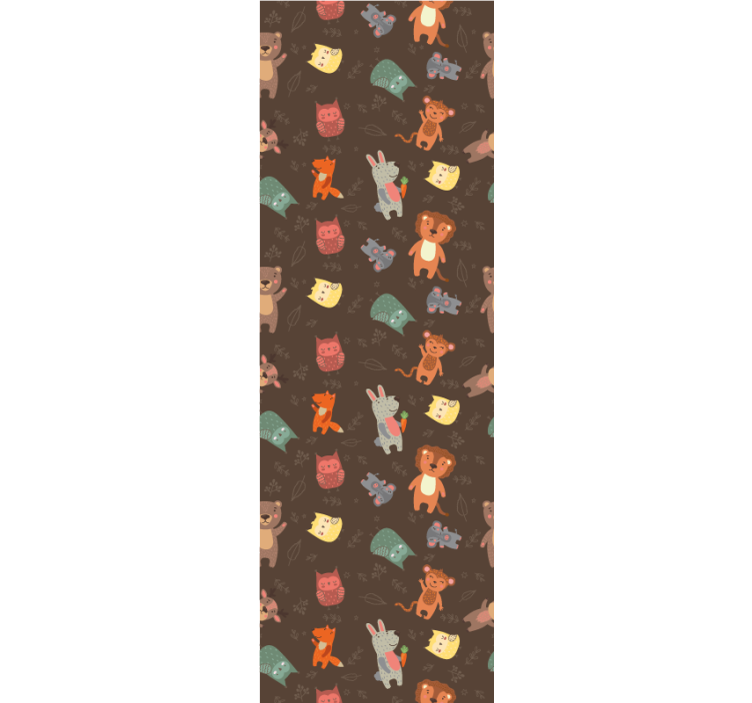 Animal Playtime Imagery nursery wallpaper - TenStickers