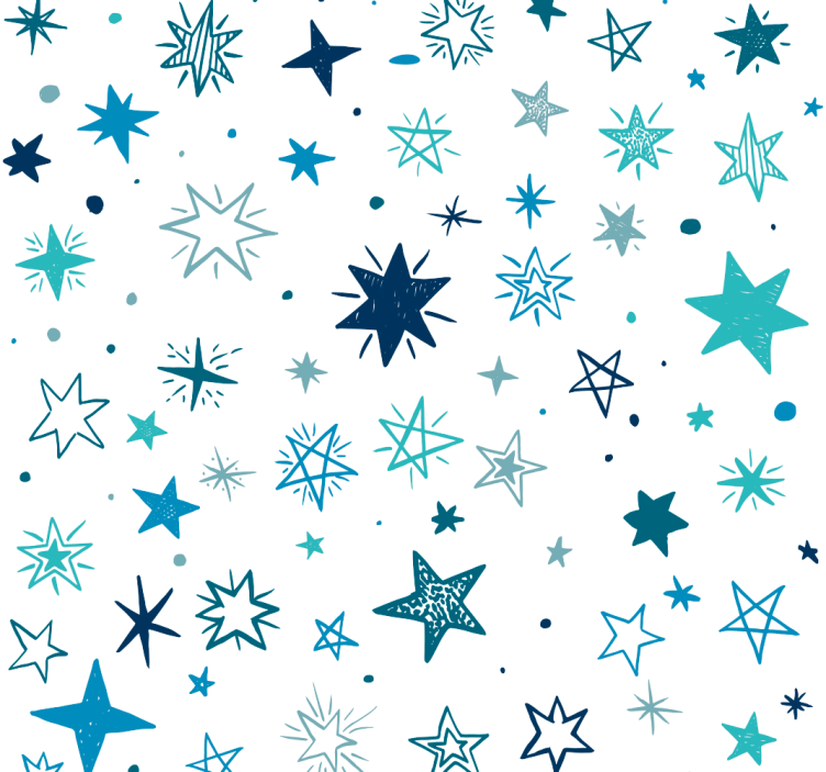 Geometric Starry Pattern nursery wallpaper - TenStickers