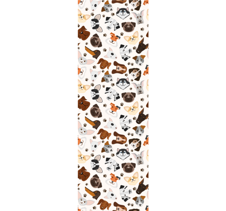 Playful Dog Illustrations dogs wallpaper - TenStickers