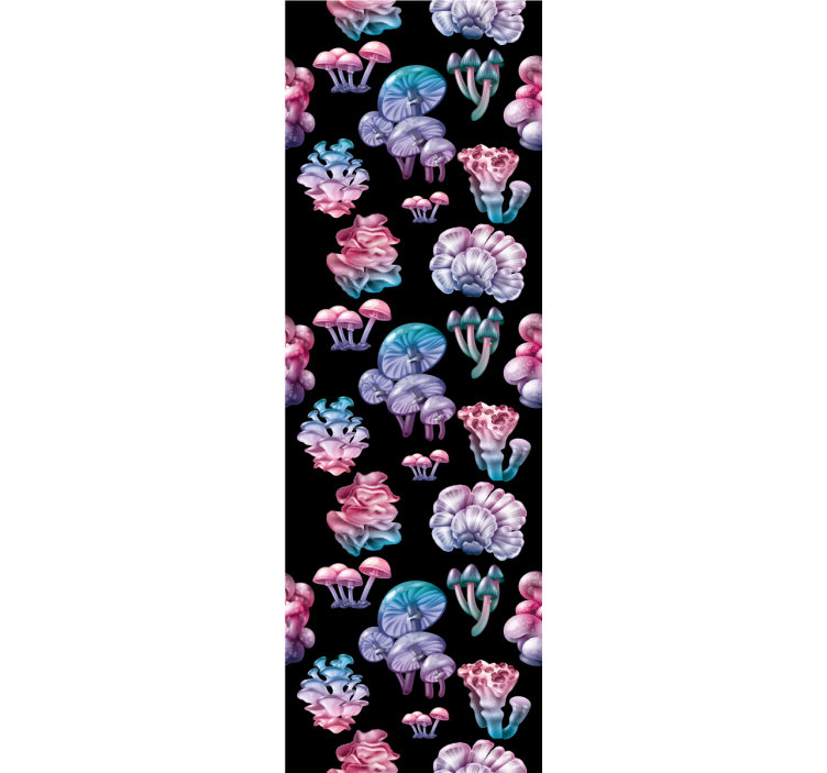 Set of magic mushrooms Kitchen wallpaper - TenStickers